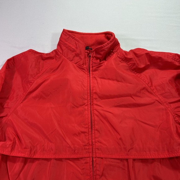 VINTAGE Eddie Bauer Jacket Mens Medum Red Anorak Windbreaker Vented Lightweight - Picture 3 of 10